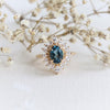 Lana | Oval London Blue Topaz Halo Ring