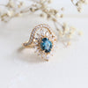 Lana | Oval London Blue Topaz Halo Ring
