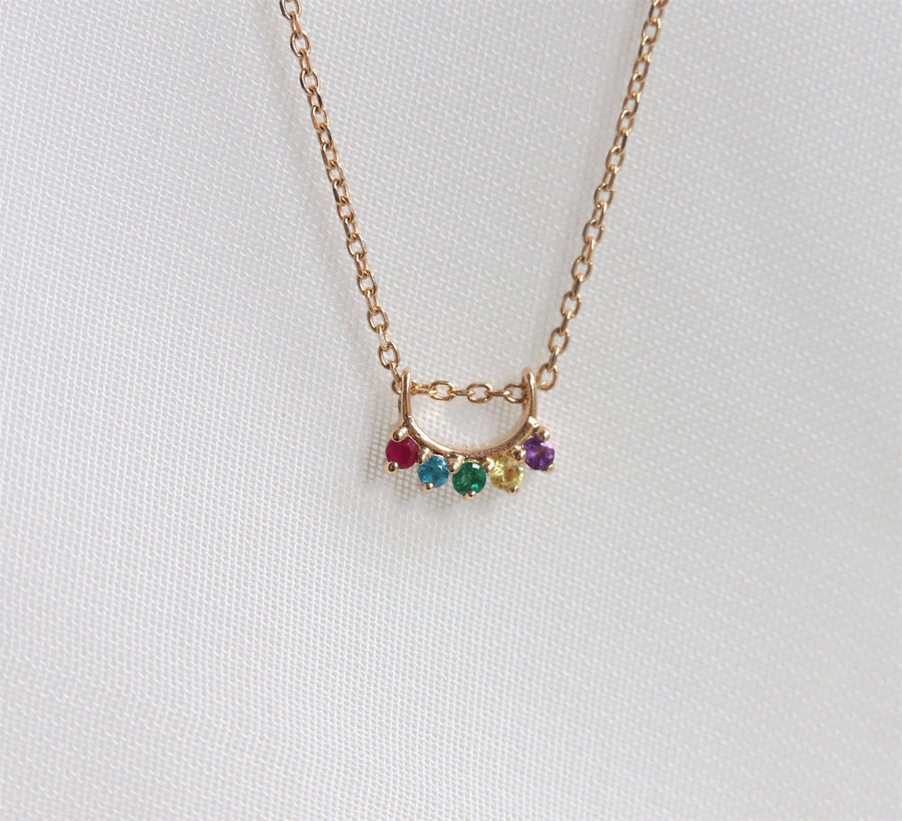 Joy | 5-Stone Arch Necklace in Love Is Love