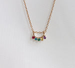 Joy | 5-Stone Arch Necklace in Love Is Love