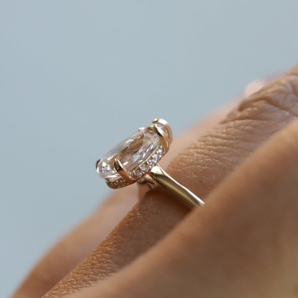 WYN Hidden Halo | Pear Solitaire Ring