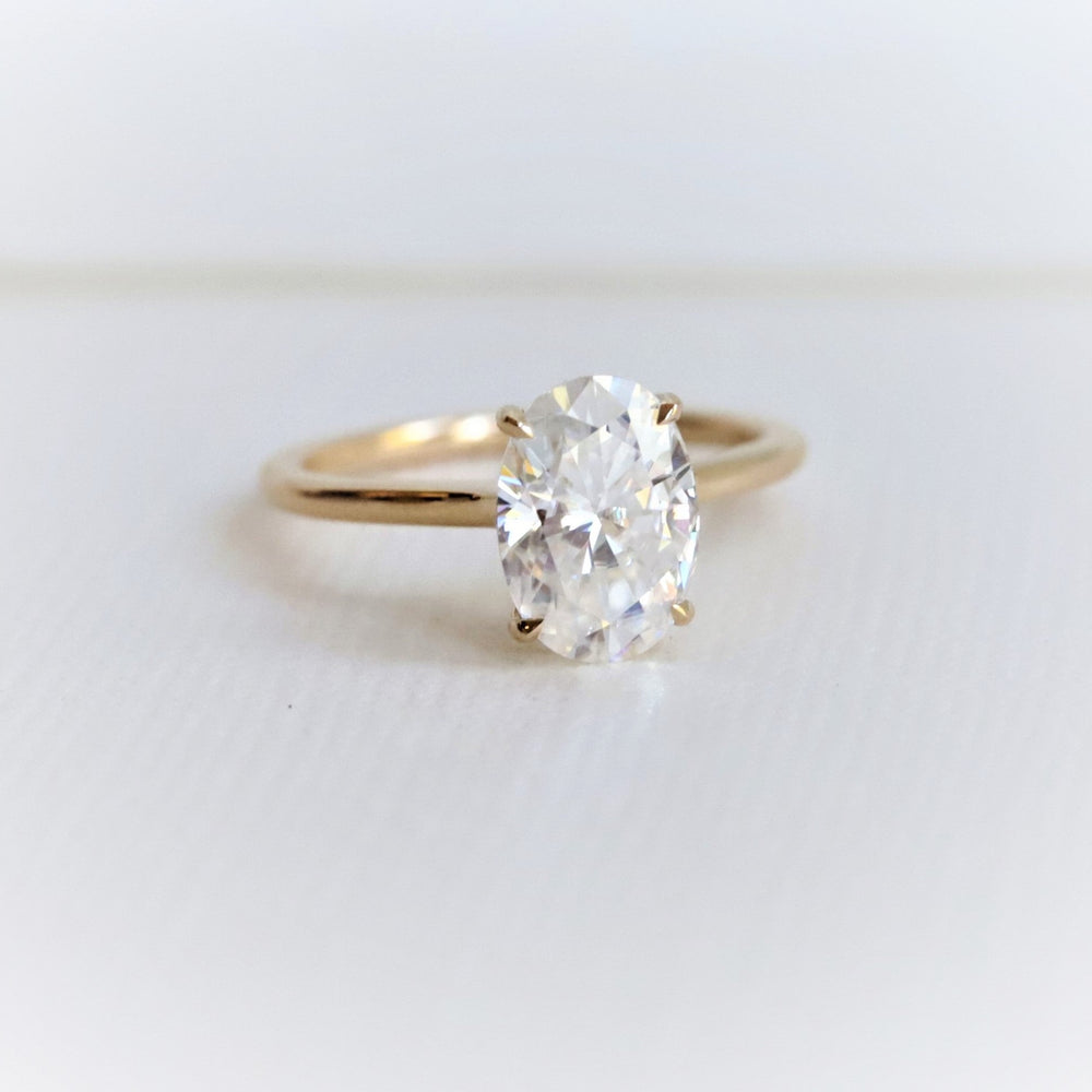WYN Hidden Halo | Oval (Elongated) Solitaire Ring