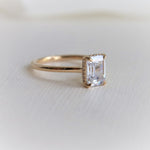 WYN Hidden Halo | Emerald Cut Solitaire Ring