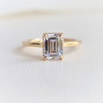 WYN Hidden Halo | Emerald Cut Solitaire Ring