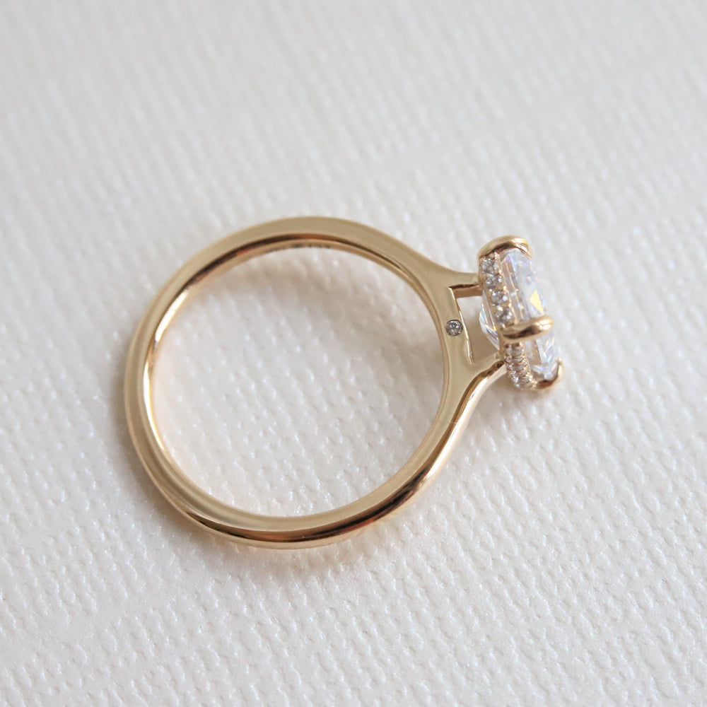 WYN Hidden Halo | Emerald Cut Solitaire Ring