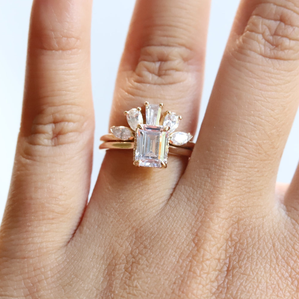 WYN Hidden Halo | Emerald Cut Solitaire Ring