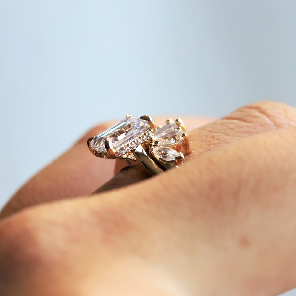 WYN Hidden Halo | Emerald Cut Solitaire Ring