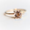 ALVA | 0.7 ct Round Peach Morganite Solitaire Ring - Emi Conner Jewelry 