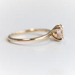 ALVA | 0.7 ct Round Peach Morganite Solitaire Ring - Emi Conner Jewelry 