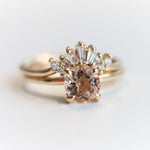 ALVA | 0.7 ct Round Peach Morganite Solitaire Ring - Emi Conner Jewelry 