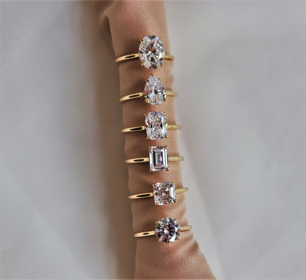 WYN Hidden Halo | Emerald Cut Solitaire Ring