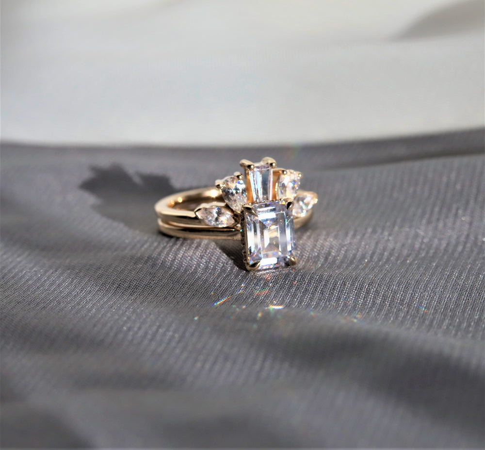 WYN Hidden Halo | Emerald Cut Solitaire Ring