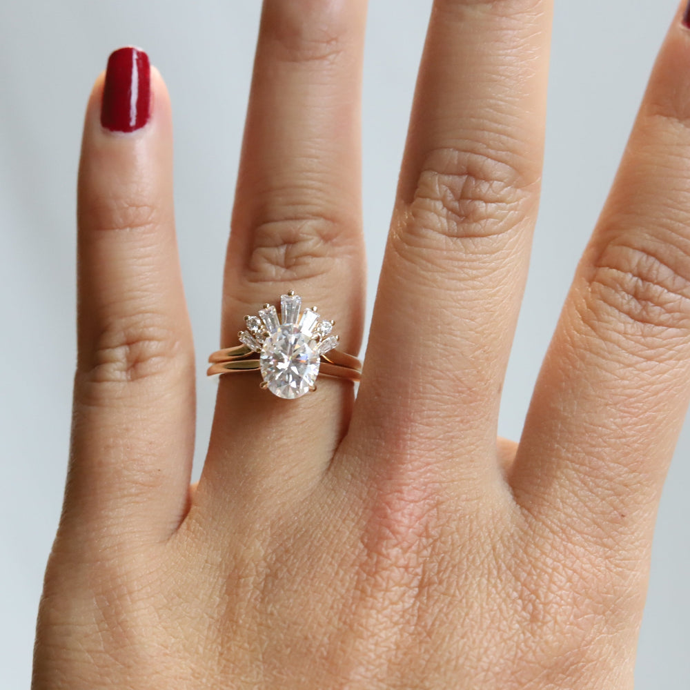 AVA | 1.5 ct. Oval Dainty Cathedral Solitaire Ring