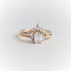 Alexis | Emerald Cut Diamond & Triangle Diamond Ring