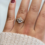 Alexis | Emerald Cut Diamond & Triangle Diamond Ring