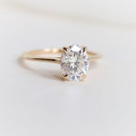 AVA | 1.5 ct. Oval Dainty Cathedral Solitaire Ring