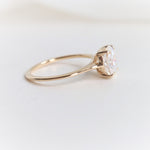 AVA | 1.5 ct. Oval Dainty Cathedral Solitaire Ring