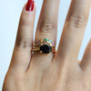 Stella | 14K Oval Black Onyx Hidden Star East West Ring