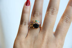 Stella | 14K Oval Black Onyx Hidden Star East West Ring