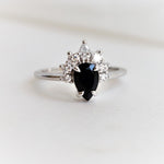 Ophelia XL | Pear Black Onyx & Diamond