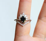 Ophelia XL | Pear Black Onyx & Diamond