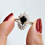 Ophelia XL | Pear Black Onyx & Diamond