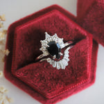 Ophelia XL | Pear Black Onyx & Diamond