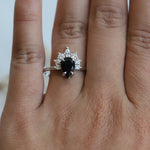 Ophelia XL | Pear Black Onyx & Diamond