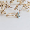 Fleur De Lis | 1 ct. Oval Aquamarine Solitaire Ring