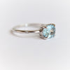 Stella | 14K Oval Aquamarine Hidden Star East West Ring