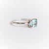 Stella | 14K Oval Aquamarine Hidden Star East West Ring