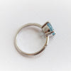 Stella | 14K Oval Aquamarine Hidden Star East West Ring