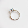 Stella | 14K Oval Aquamarine Hidden Star East West Ring