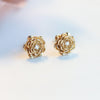 ROSE | 9K and 14K Rose Stud Earrings - Emi Conner Jewelry 