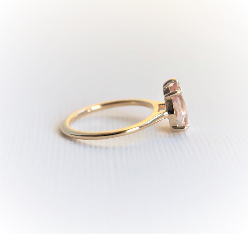 WYN Classic | Pear Morganite Solitaire Ring