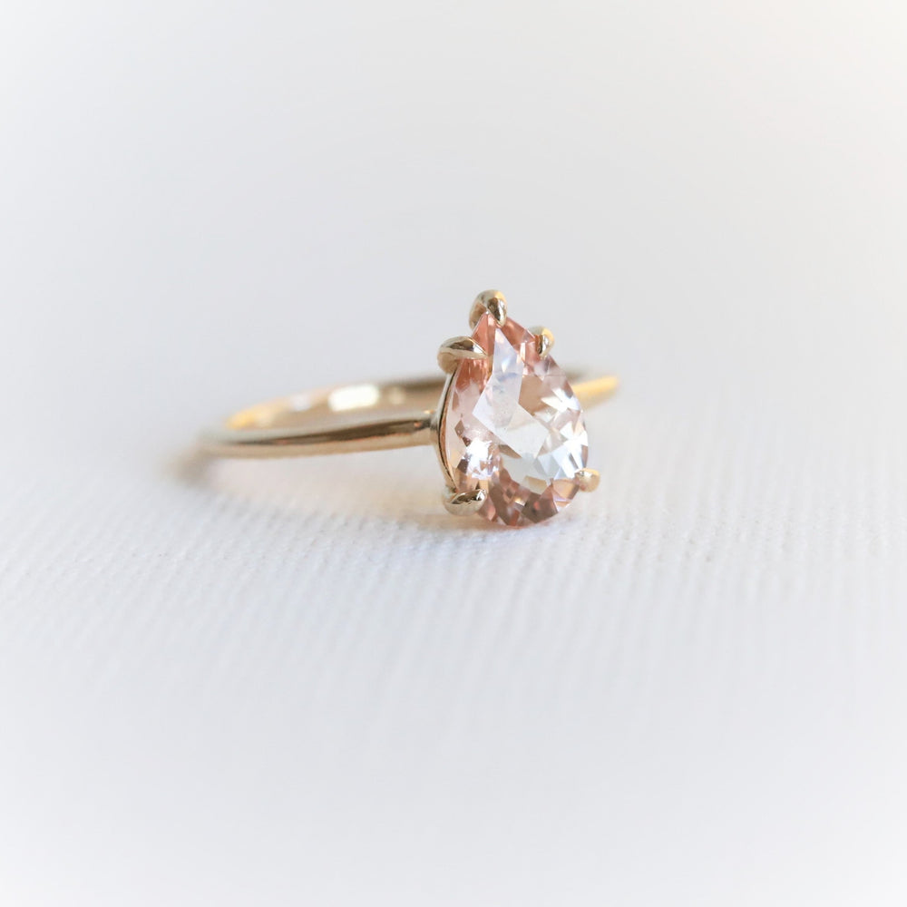 WYN Classic | Pear Morganite Solitaire Ring