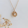 Peony No.2 | 14K Freshwater Pearl & Peony Necklace