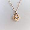 Peony No.2 | 14K Freshwater Pearl & Peony Necklace