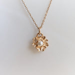 Peony No.2 | 14K Freshwater Pearl & Peony Necklace