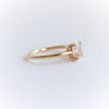 AVA | 0.8 ct Oval Dainty Cathedral Solitaire Ring