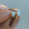 Diana | 14K Marquise Opal Stud Earrings - Emi Conner Jewelry 