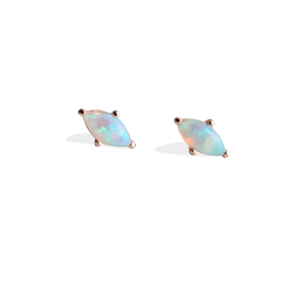 Diana | 14K Marquise Opal Stud Earrings