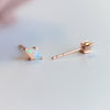 Diana | 14K Marquise Opal Stud Earrings - Emi Conner Jewelry 