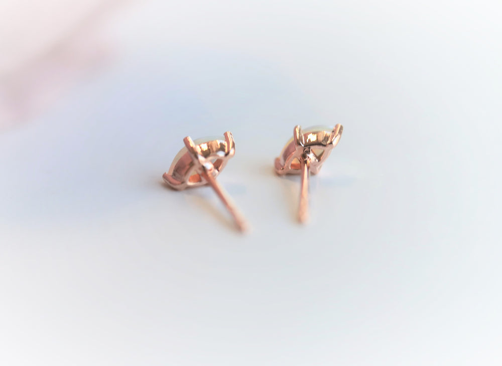 Diana | 14K Marquise Opal Stud Earrings - Emi Conner Jewelry 