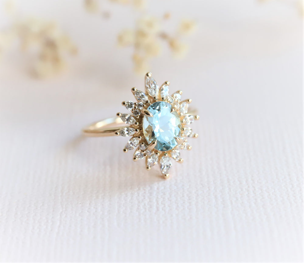 READY TO SHIP | Lana 14K Oval Aquamarine