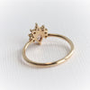 Ophelia | Pear Peach Sapphire Crown Promise Ring