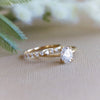 AVA | 1 ct. Oval Dainty Cathedral Solitaire Ring