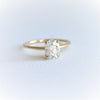 AVA | 1 ct. Oval Dainty Cathedral Solitaire Ring
