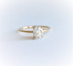 AVA | 1 ct. Oval Dainty Cathedral Solitaire Ring
