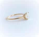 AVA | 1 ct. Oval Dainty Cathedral Solitaire Ring